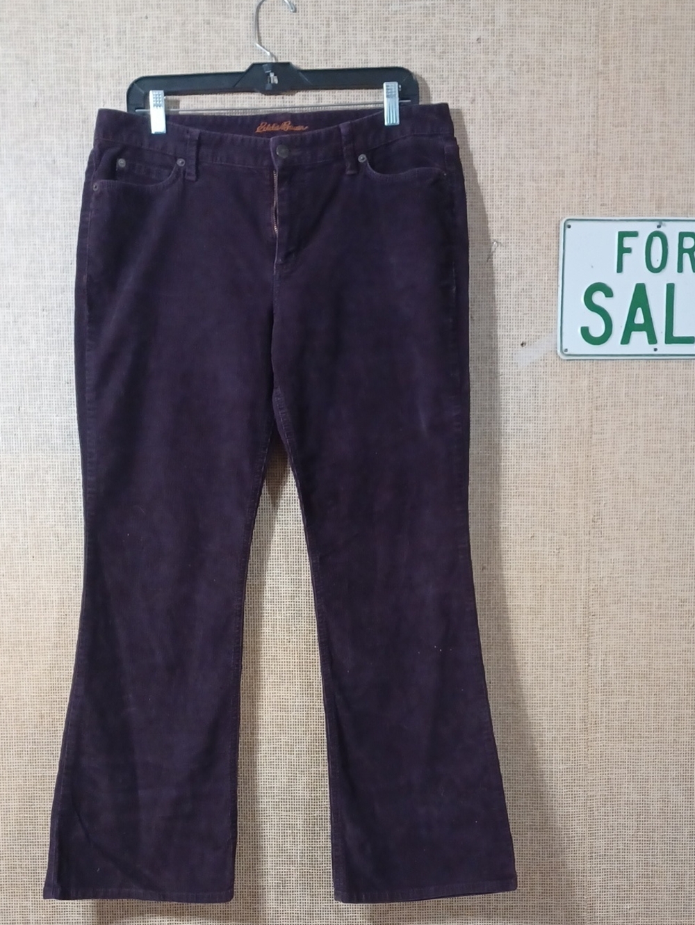 Eddie Bauer Deep Plum Corduroy Trousers